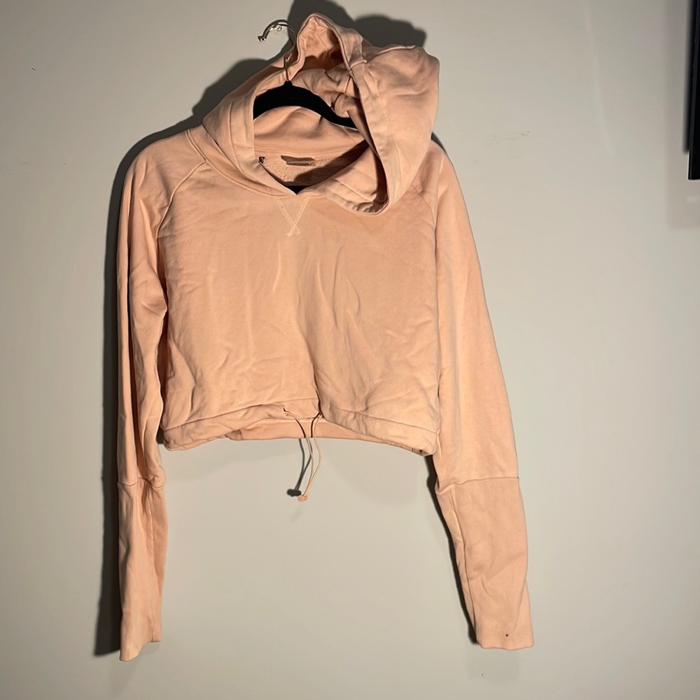 Pink Gym Shark Cropped Sweatshirt